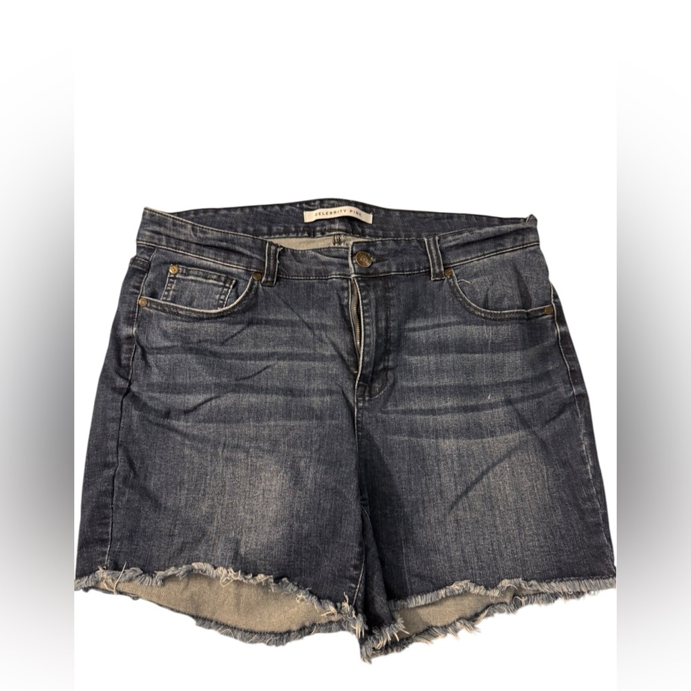Celebrity Mid Rise Denim Jean Shorts| Size: 16